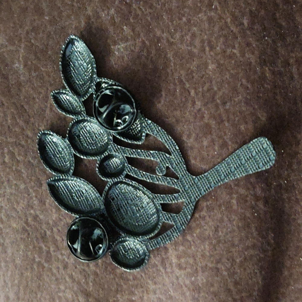 Abstract Enamel Tree Brooch - Picture 2 of 3